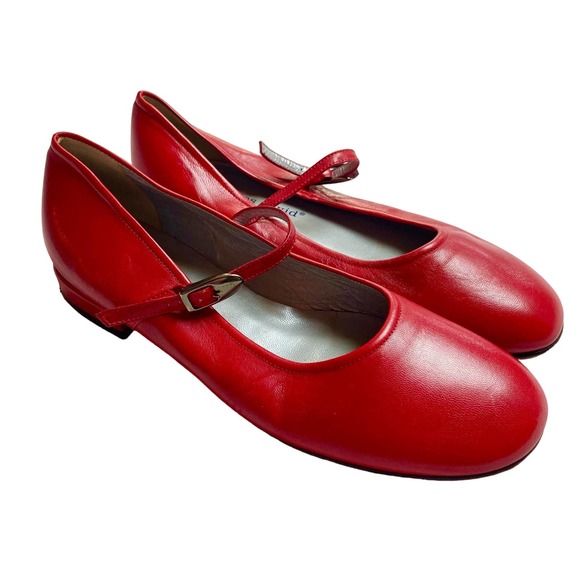 Charles David Shoes - Vintage 90s Womens Red Leather Mary Jane Shoes by Charles David // Size 6.5